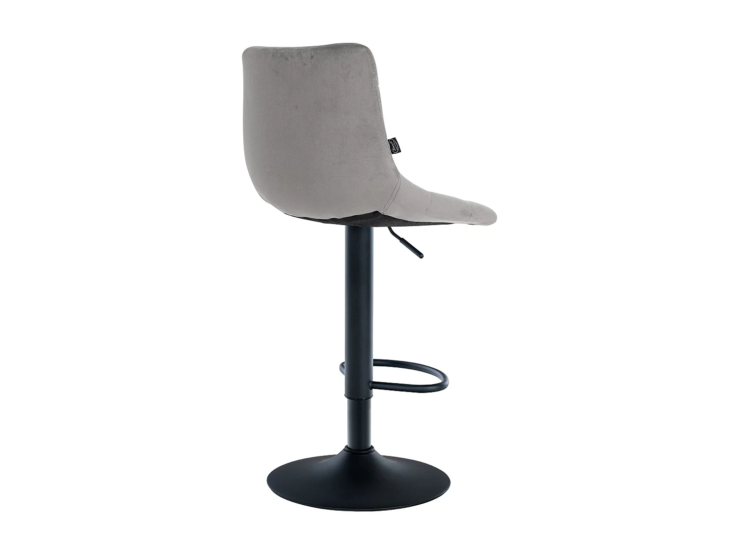 Lot de 2  Tabouret de bar - Velours & Métal - Gris - Jerry
