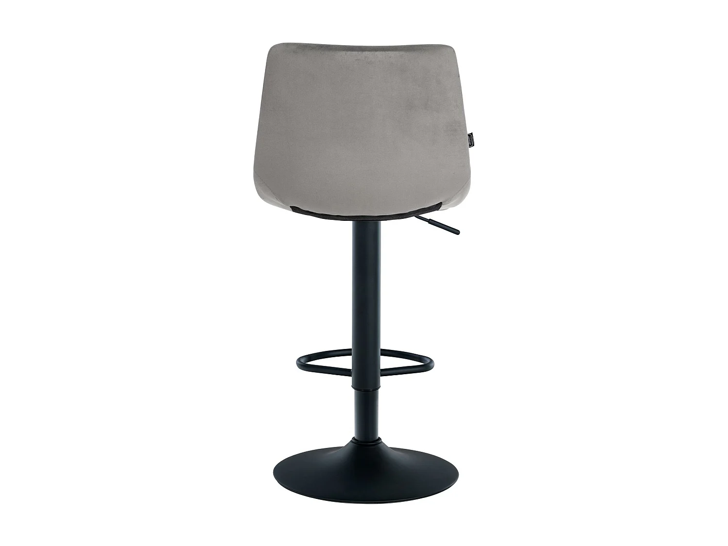 Lot de 2  Tabouret de bar - Velours & Métal - Gris - Jerry