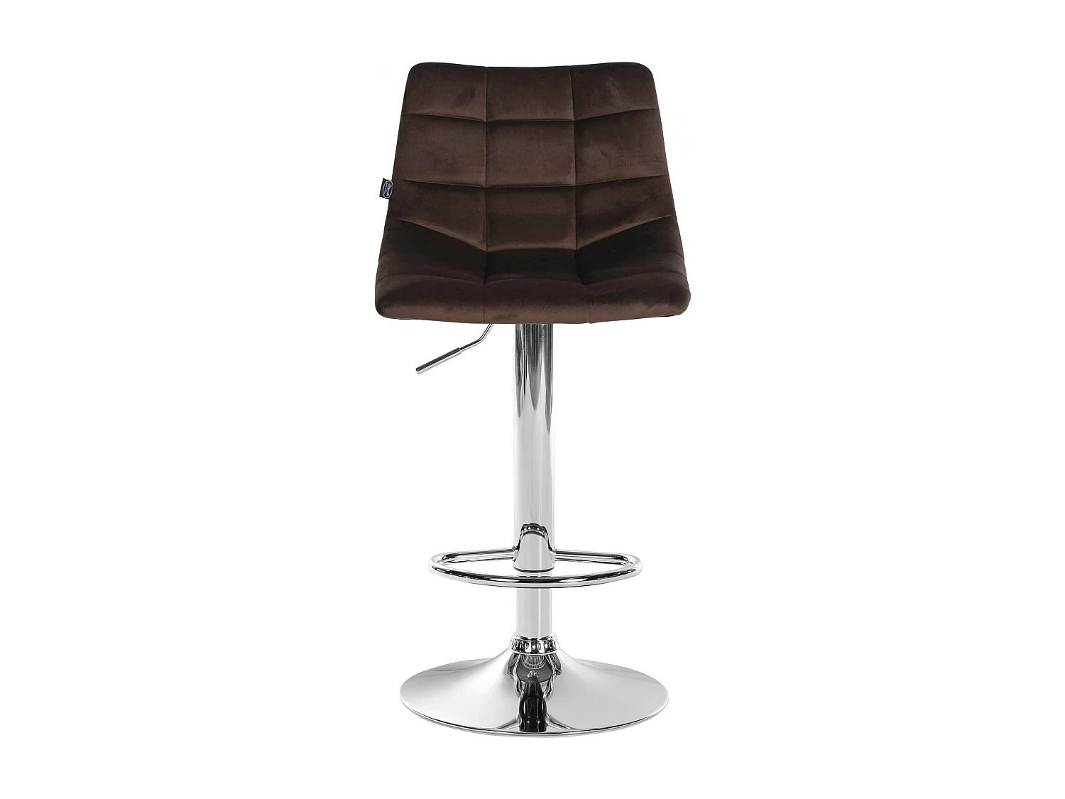 Lot de 2  Tabouret de bar - Velours & Métal - Marron - Jerry