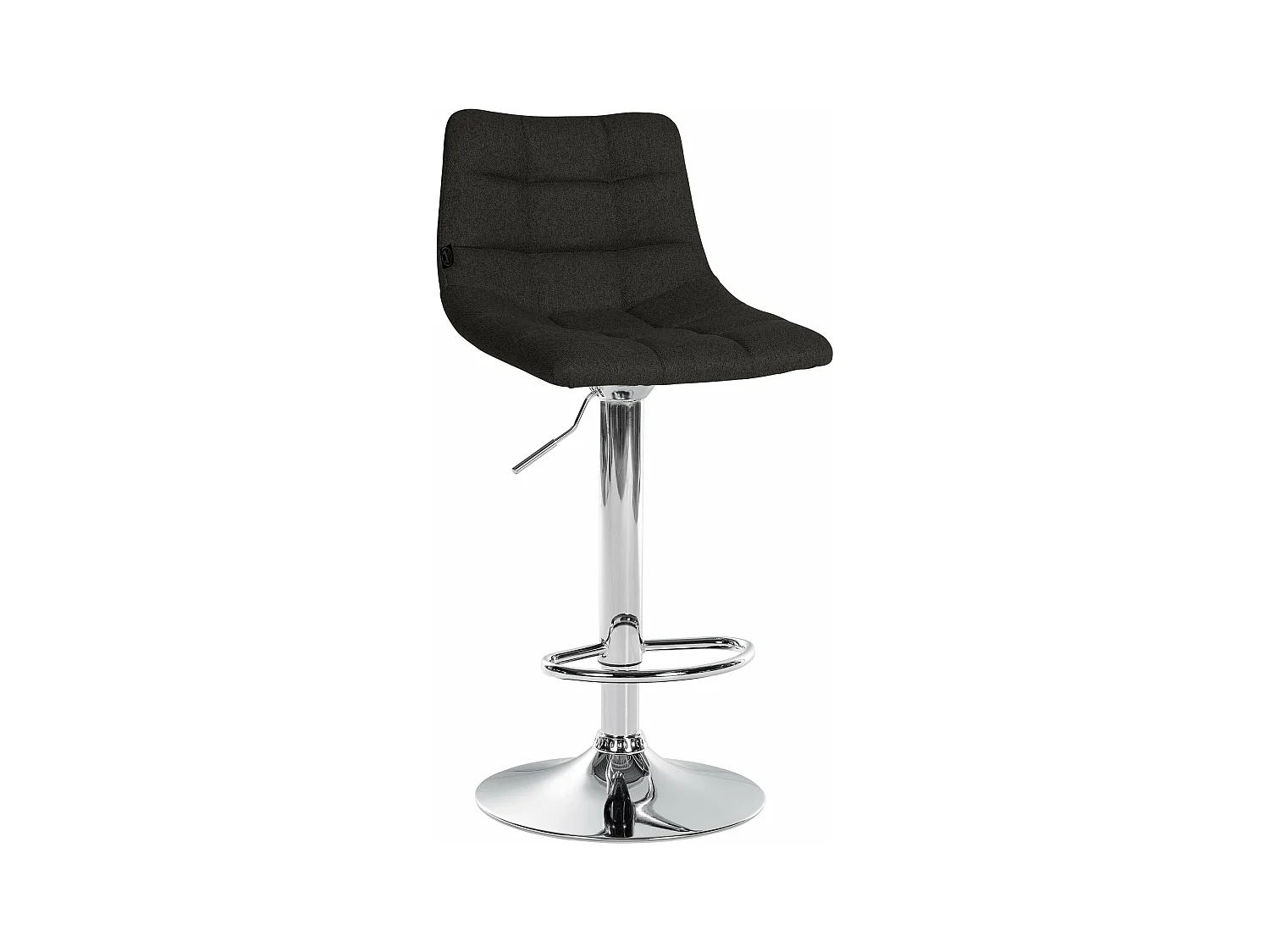 Tabouret de bar - Tissu & Métal - Noir - Jerry