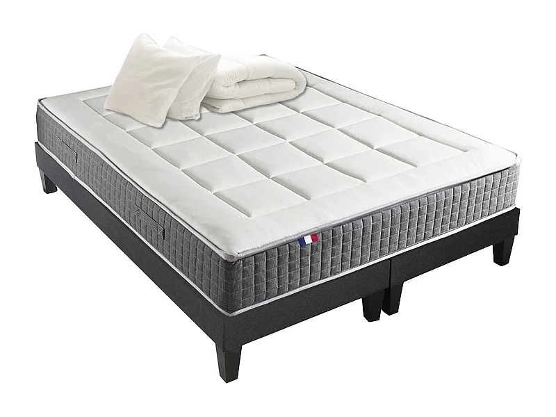 Ensemble matelas MAX avec sommier, oreiller et couette, confort optimal Dimensions - 160 x 200 cm