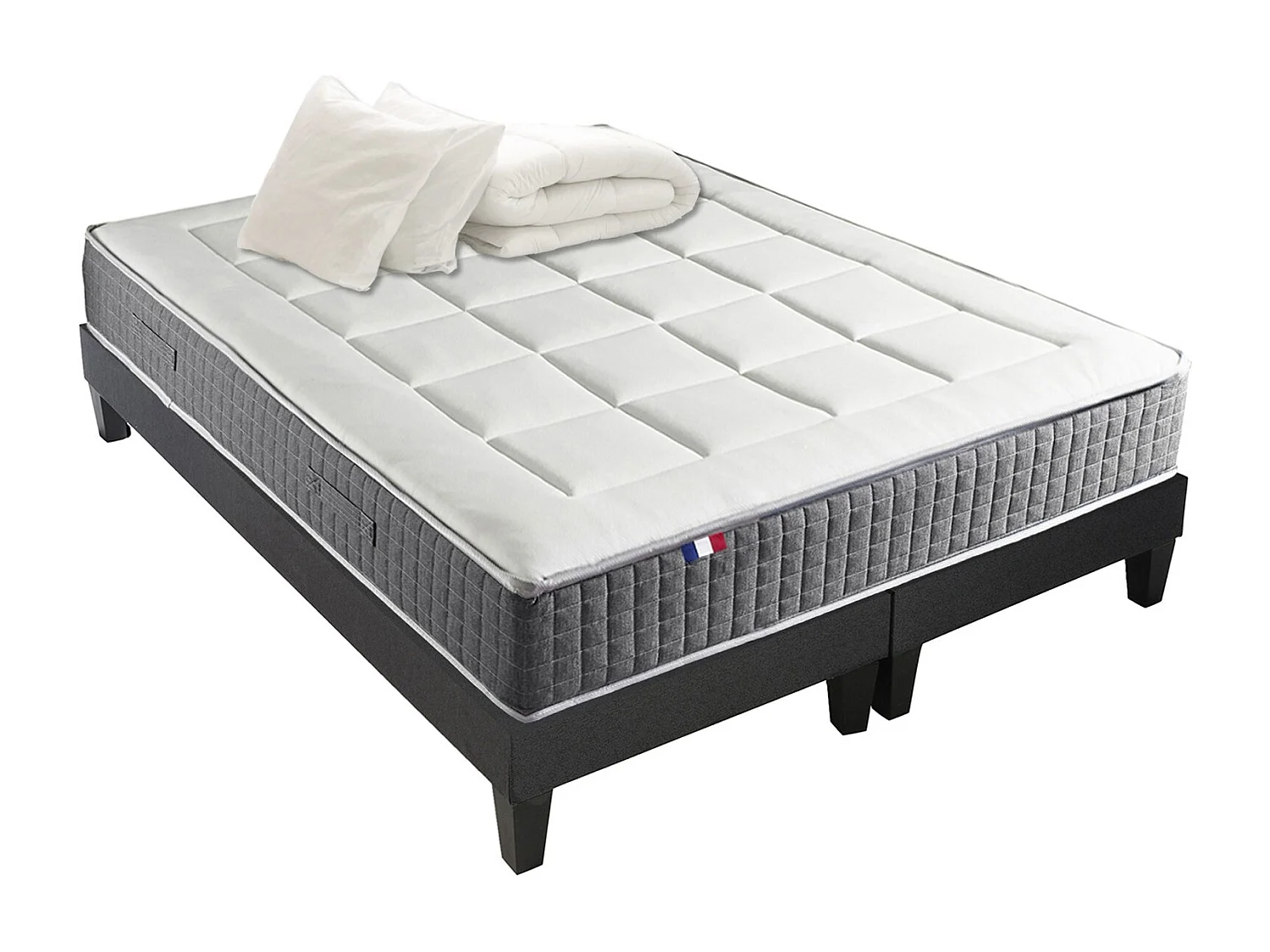Ensemble matelas MAX avec sommier, oreiller et couette, confort optimal Dimensions - 160 x 200 cm