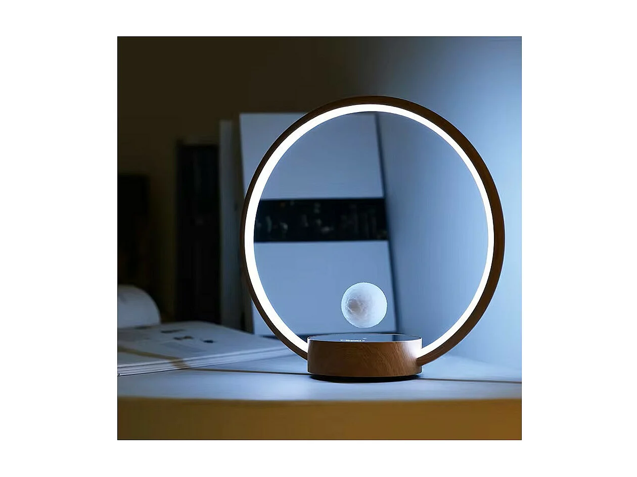 Lampe à lévitation Design CIRCLO bois
