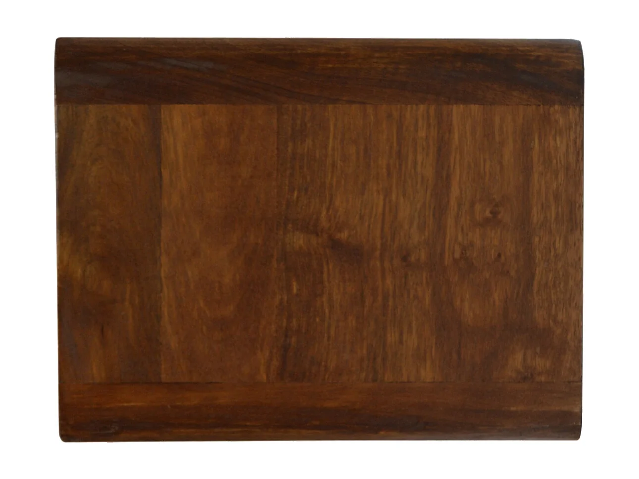 Artisan Furniture Madera Sólida Mesita Flotante Castaño con Diseño Curvado y Ranura Abierta, Mesita de Noche