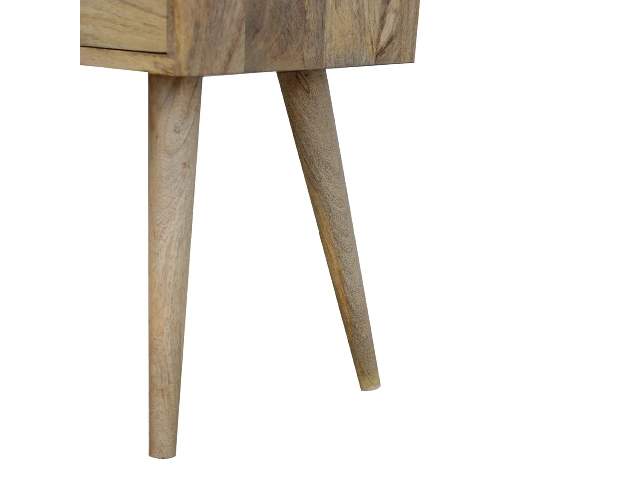 Table de chevet circulaire Mini Oak-ish Artisan Furniture, 1 tiroir, marron