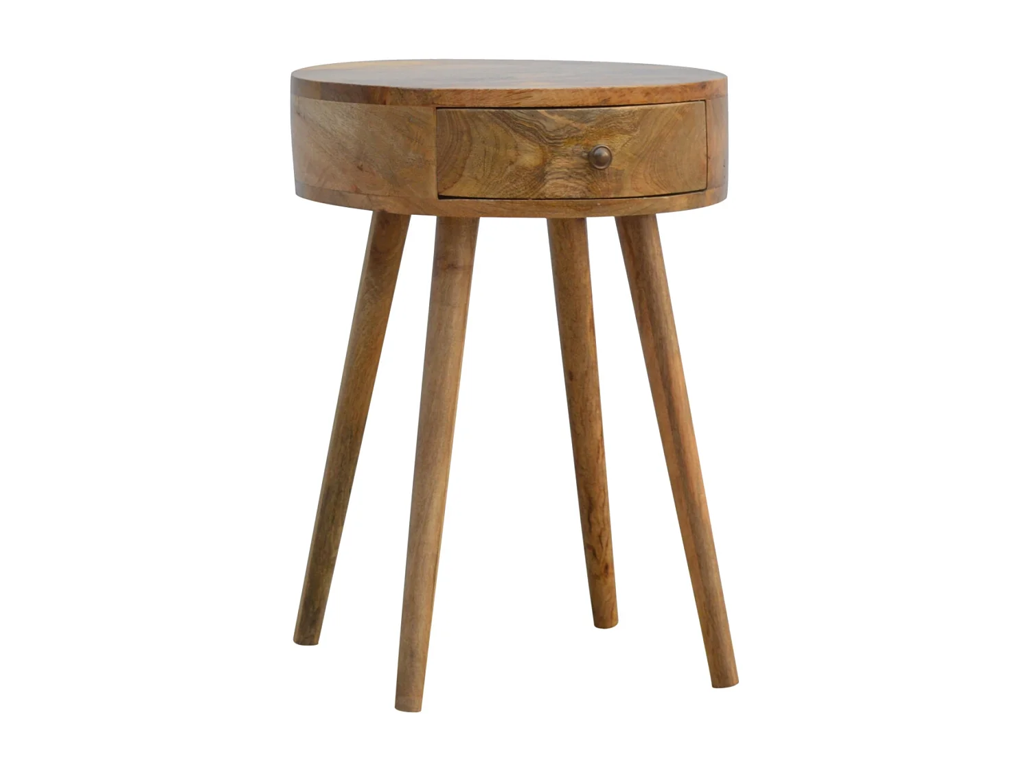 Table de chevet circulaire nordique.