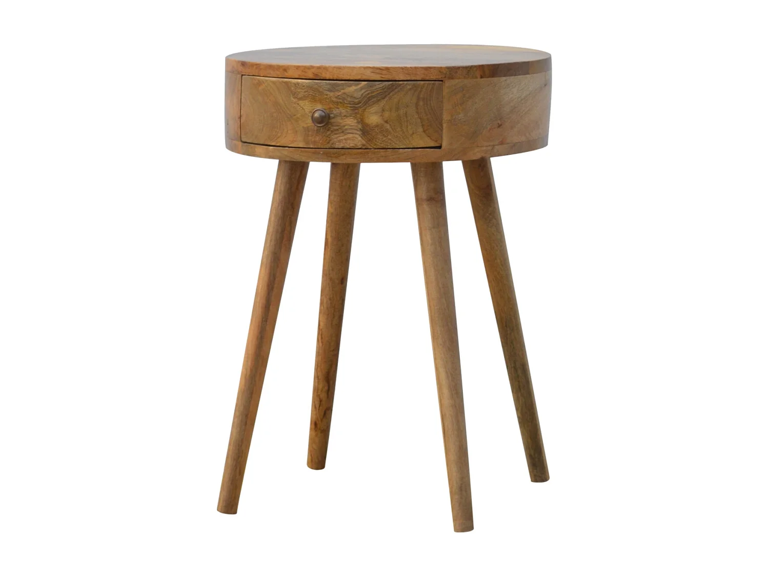 Table de chevet circulaire nordique.