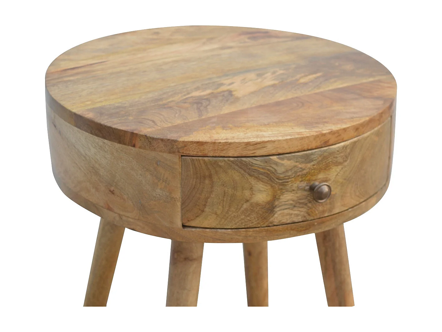 Table de chevet circulaire nordique.