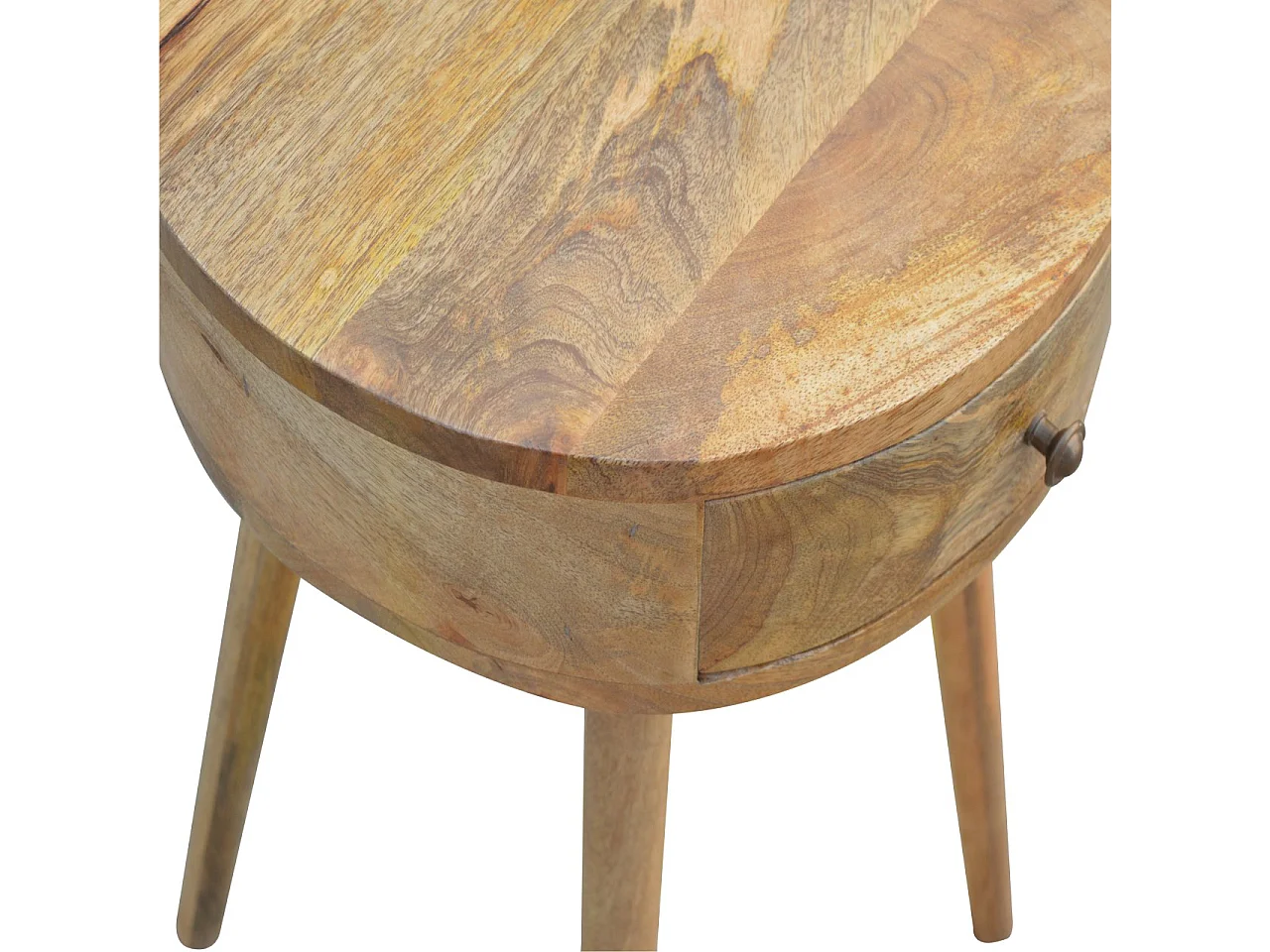 Table de chevet circulaire nordique.