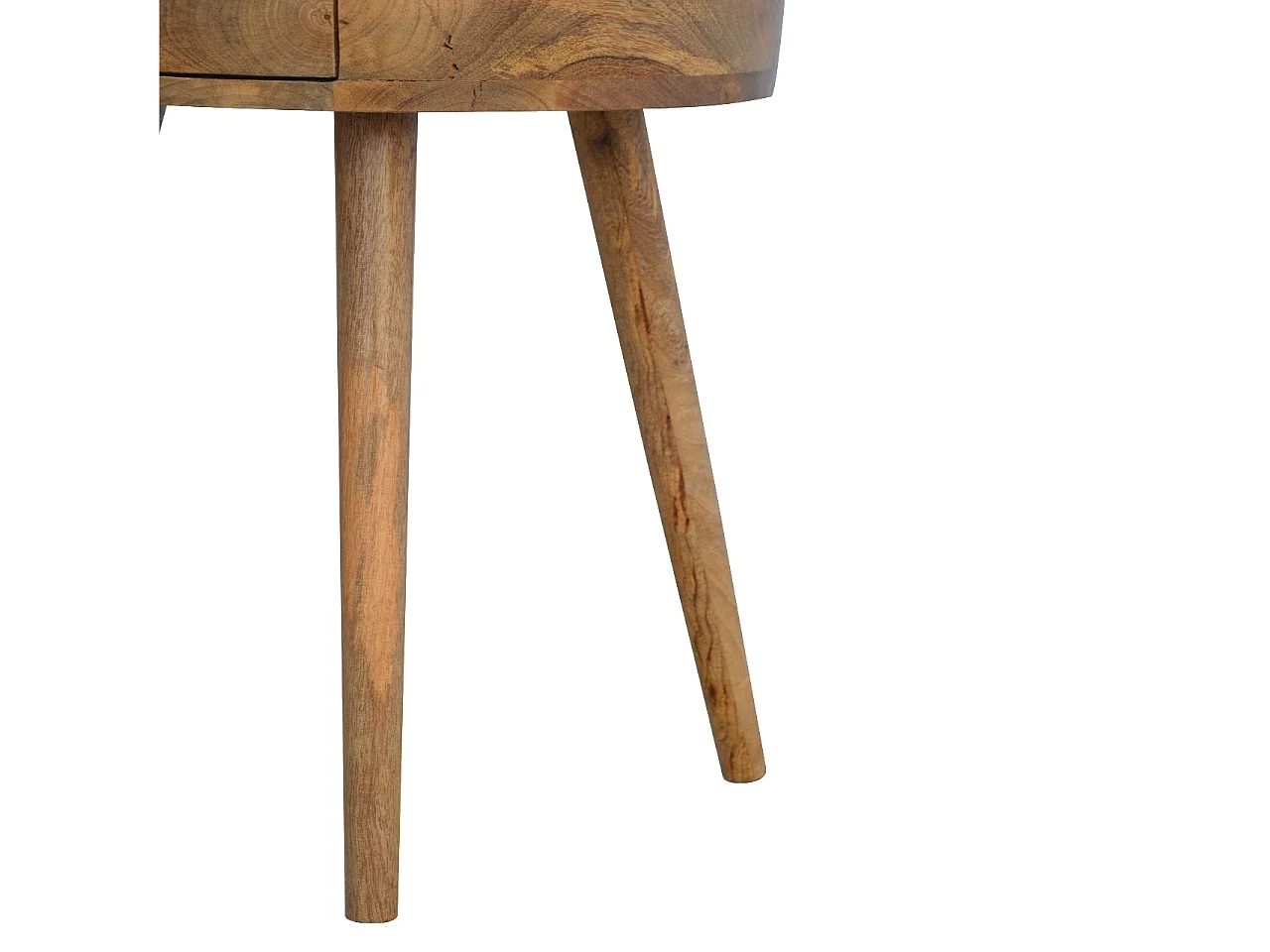 Table de chevet circulaire nordique.