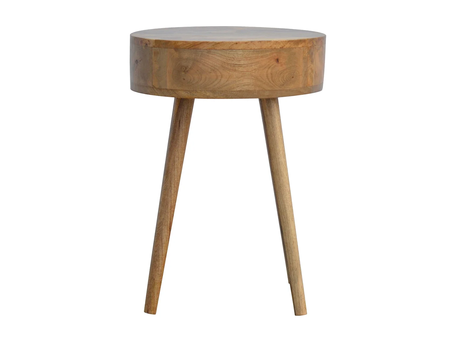 Table de chevet circulaire nordique.