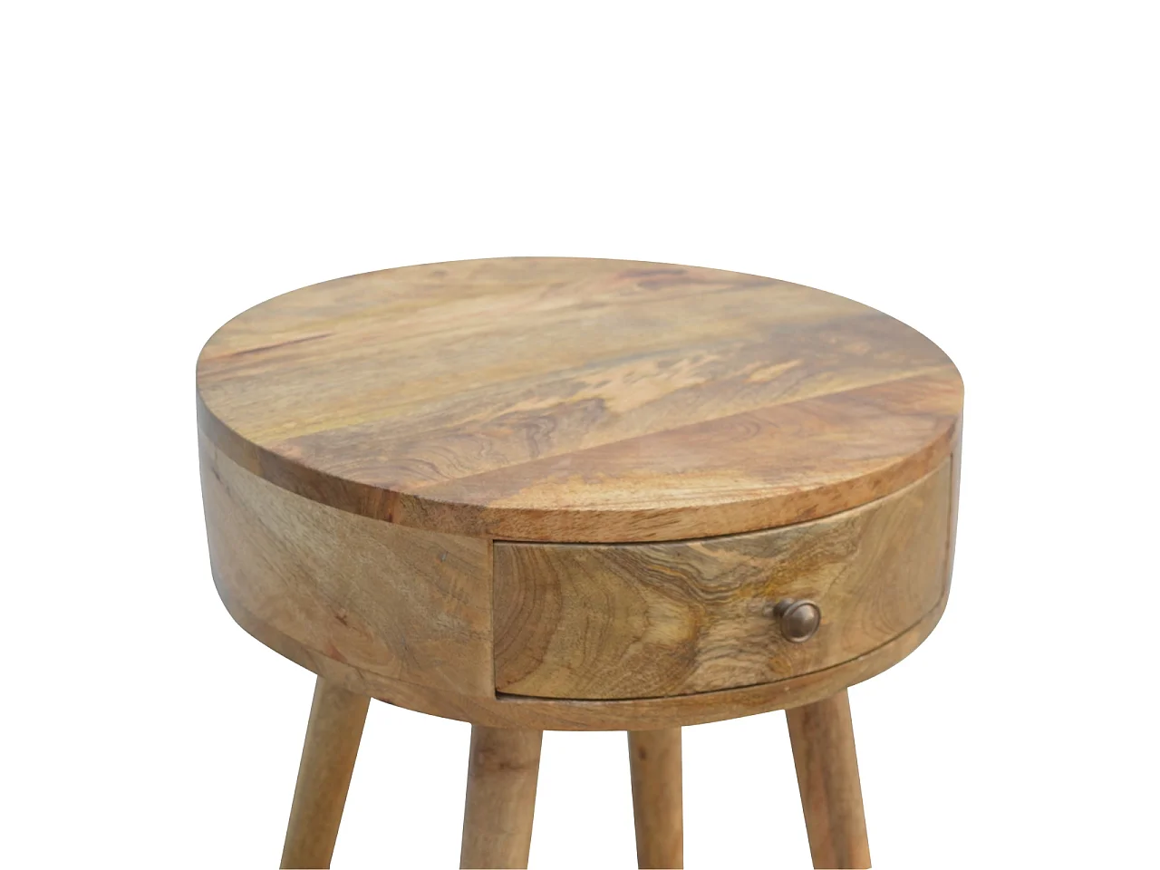 Nordic circular bedside table.