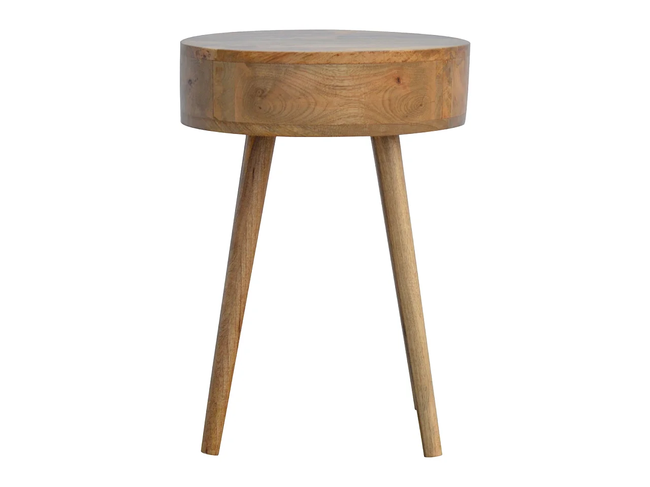 Nordic circular bedside table.