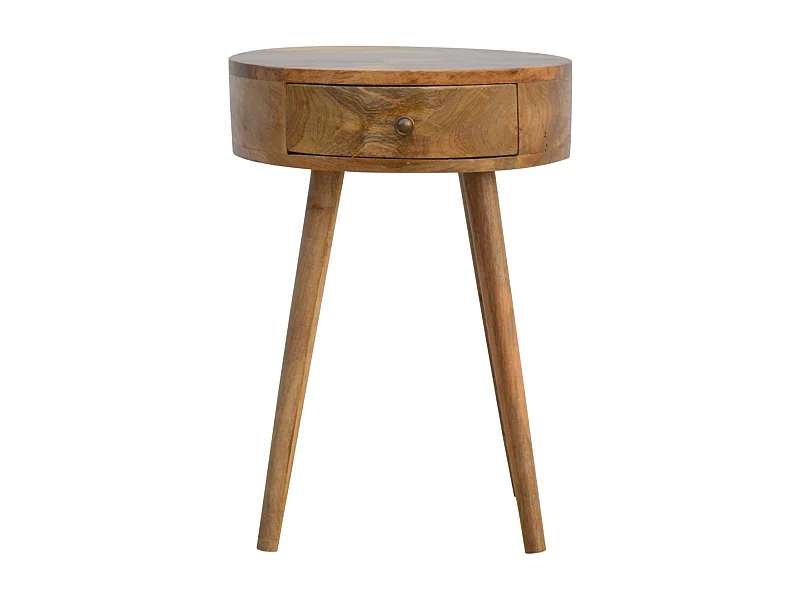 Table de chevet circulaire nordique.