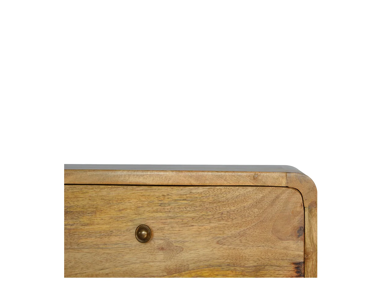 NACHTTISCH mit 2 Schubladen, gebogen