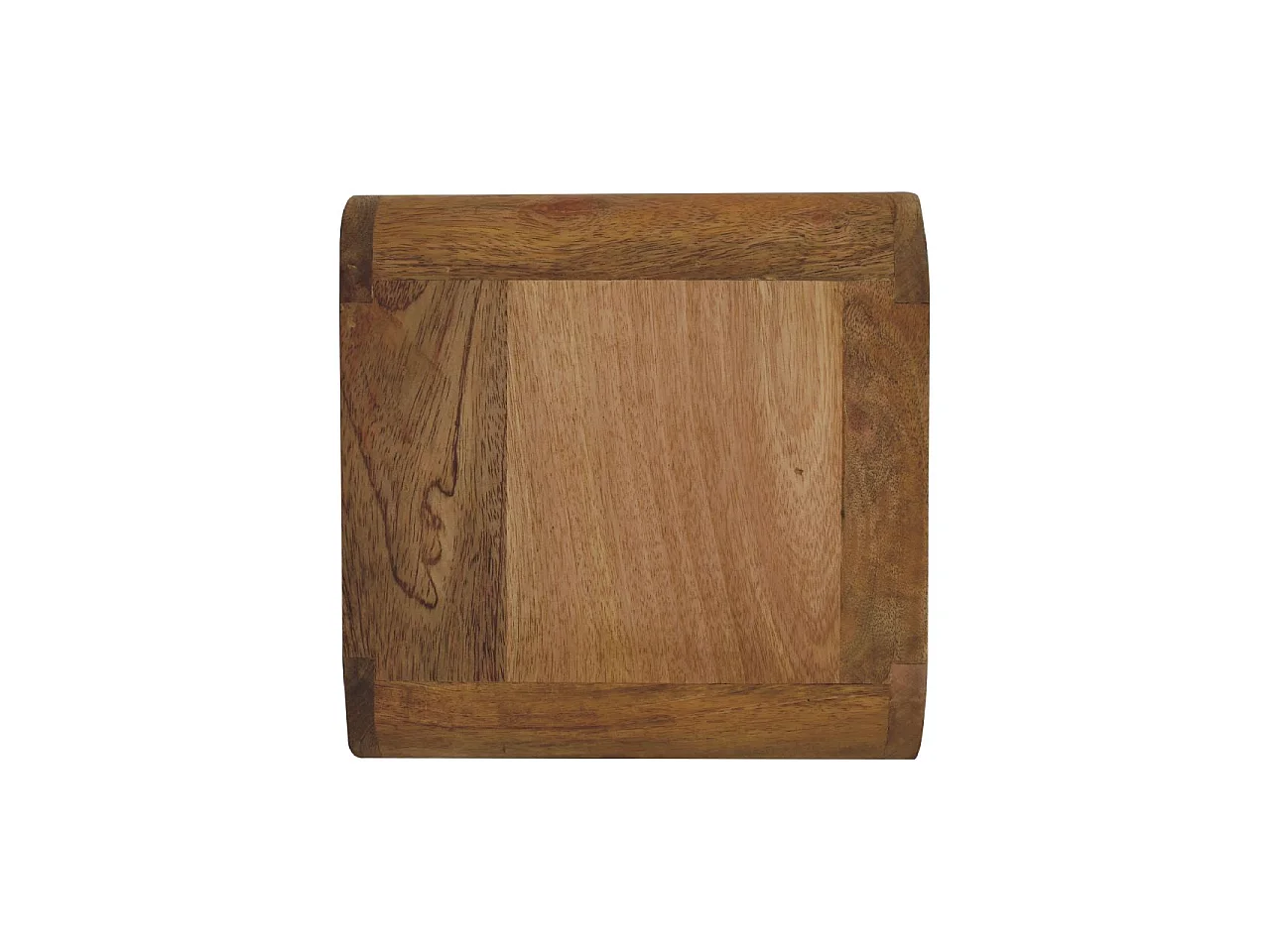 Mini curved floating oak-style bedside table