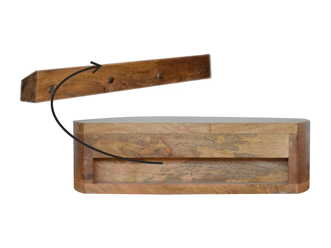 Table de Nuit Arrondie Murale