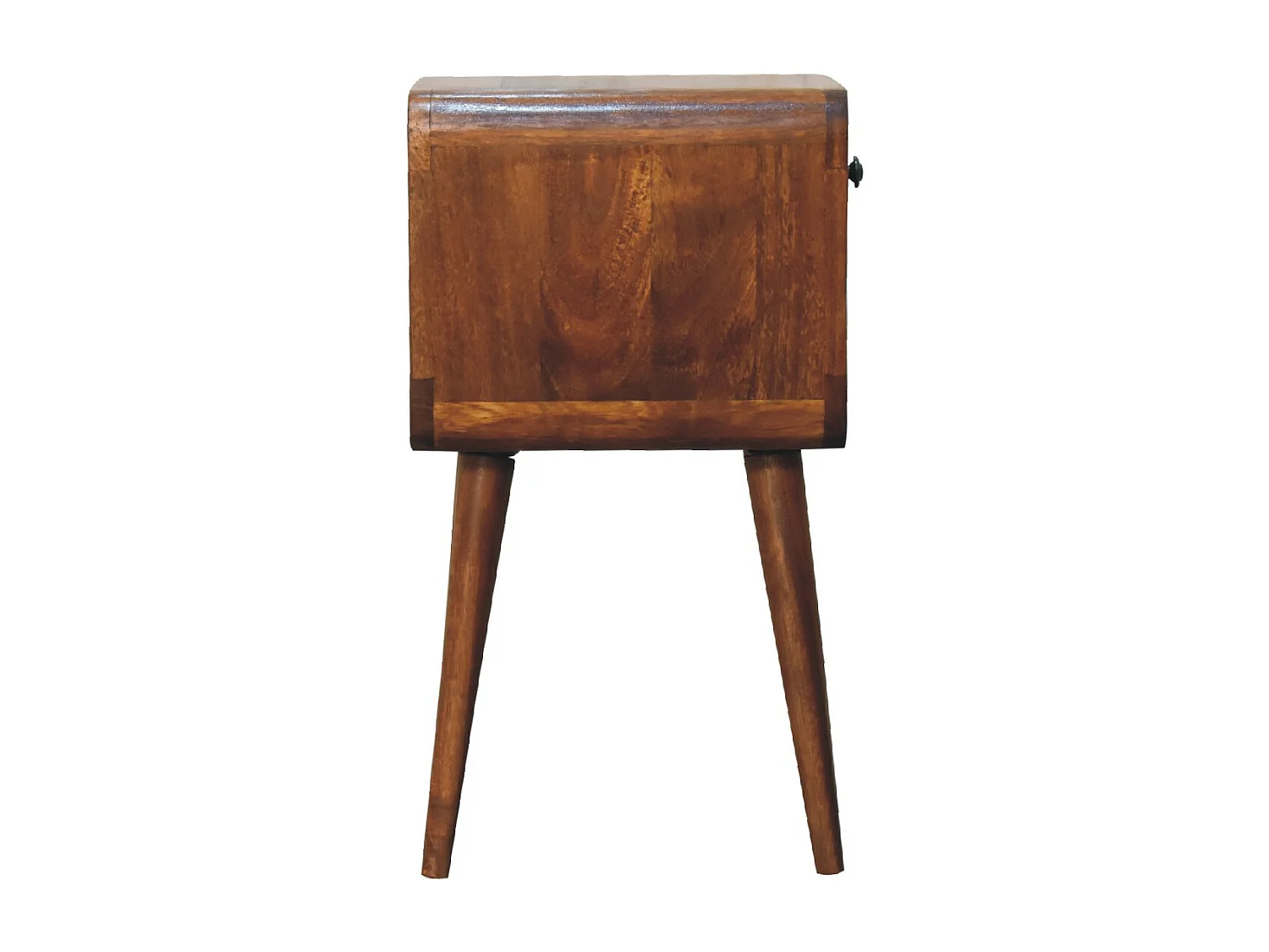 Artisan Furniture Solid Wood Mini Chestnut Curve Lower Bedside, 1 Drawer, 1 Open-Slot, Brown