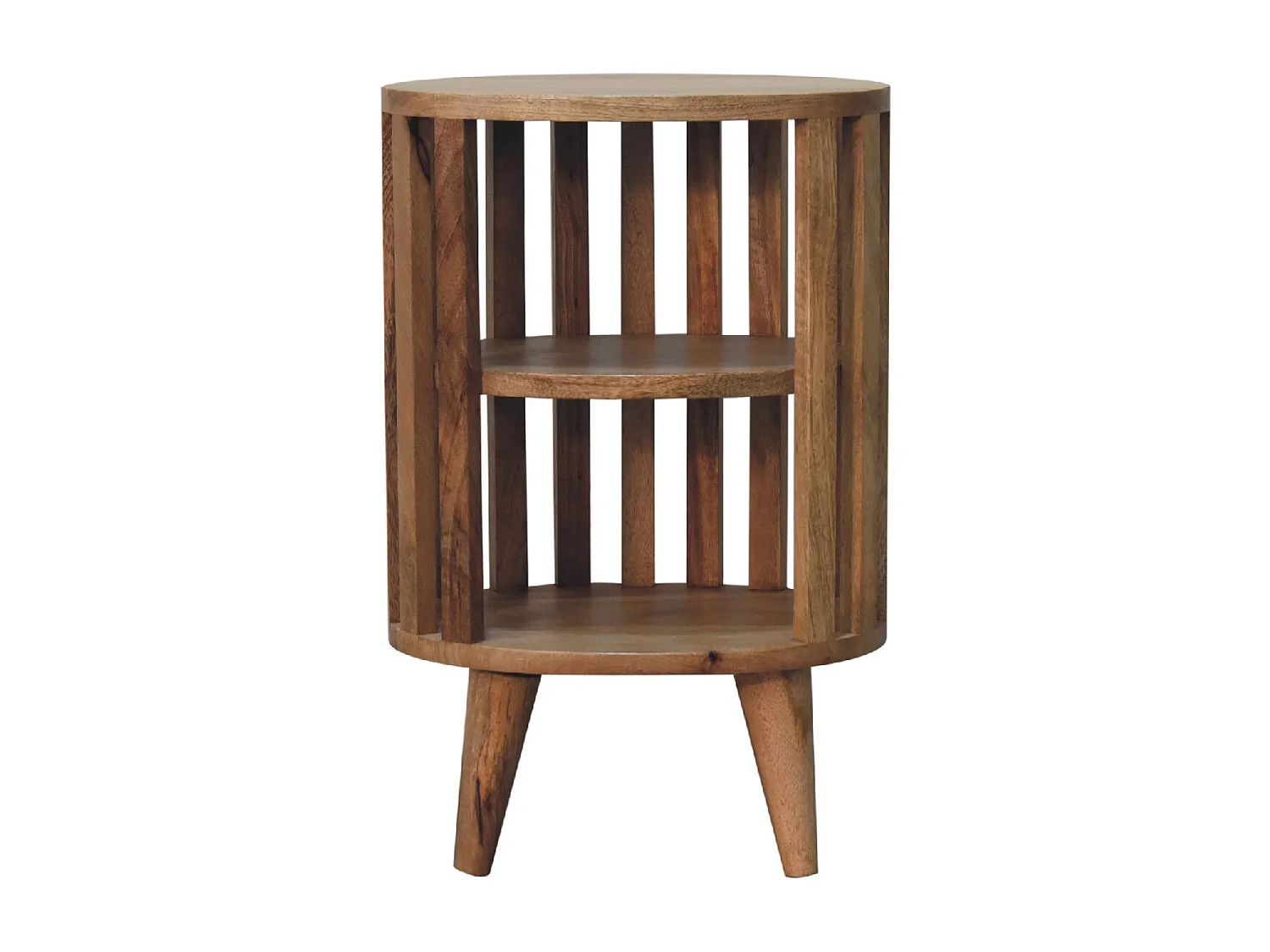 Ariella Artisan Furniture nachtkastje met eikenhouten afwerking, 2 planken, lichtbruin