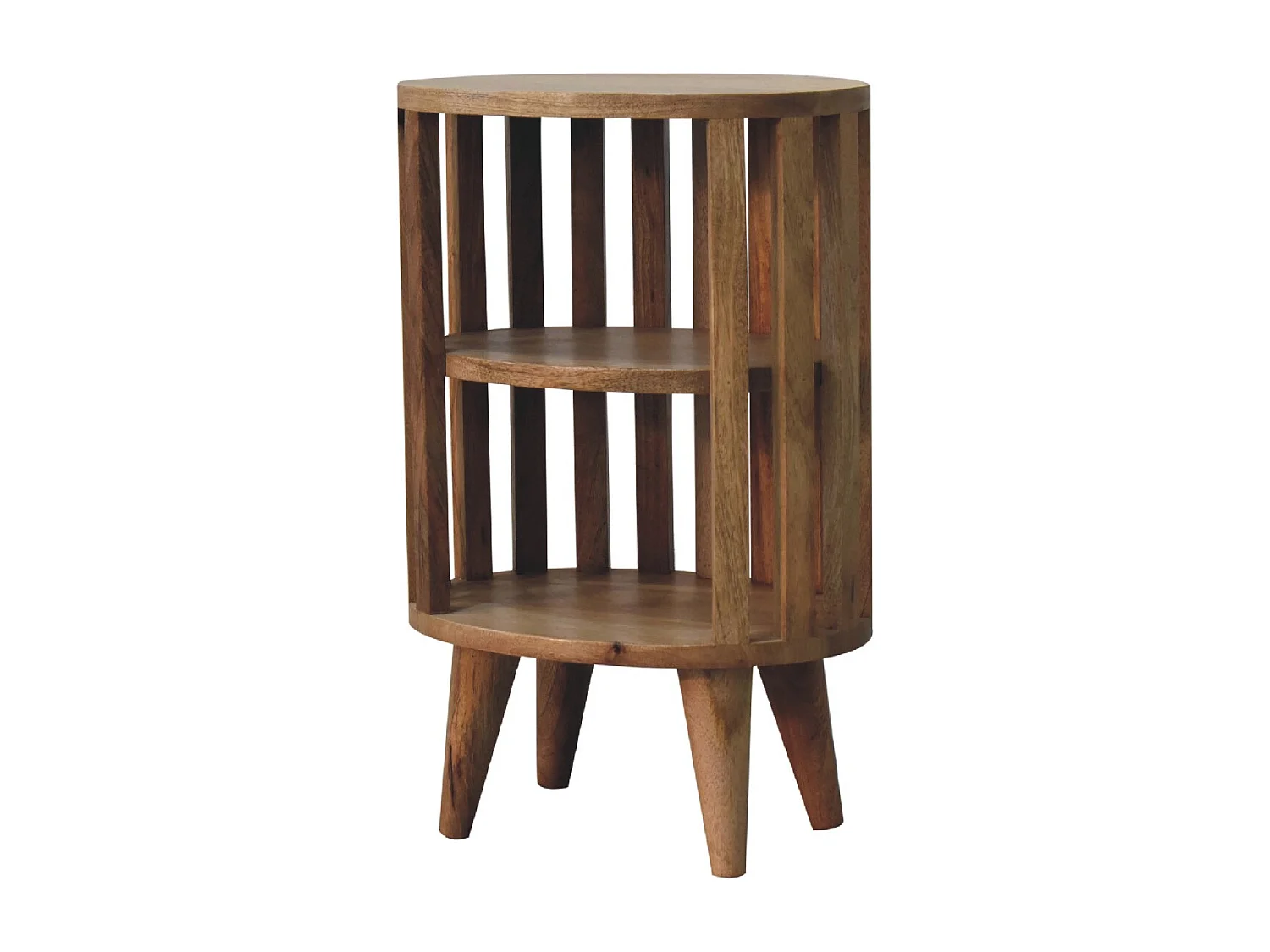 Ariella Artisan Furniture nachtkastje met eikenhouten afwerking, 2 planken, lichtbruin