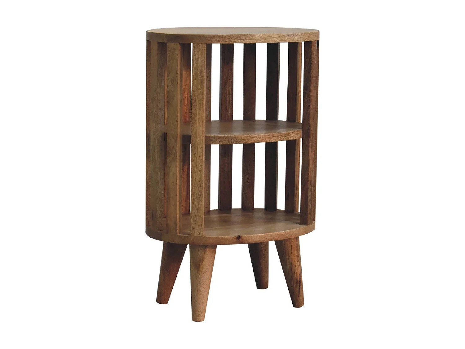 Ariella Artisan Furniture nachtkastje met eikenhouten afwerking, 2 planken, lichtbruin