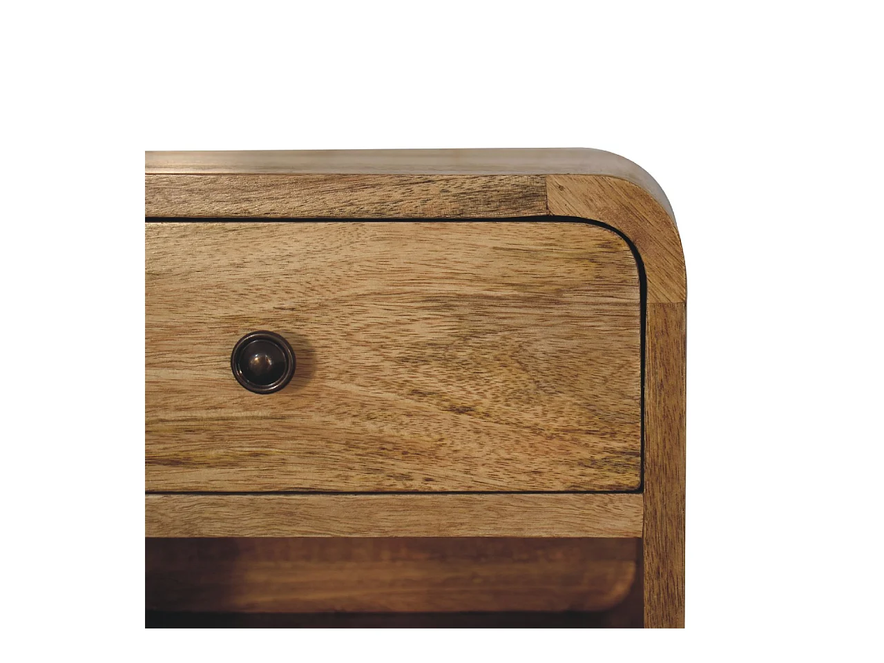 Artisan Furniture Massief Houten Mini Eiken-achtige Zwevende Nachtkast met Open Sleuf, Slaapkamer Nachtkastje