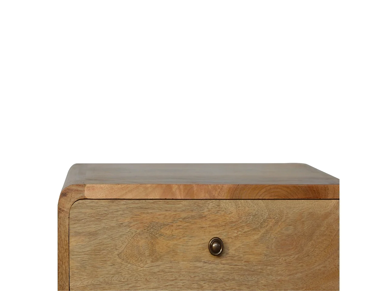 Artisan Furniture Dębowa zakrzywiona szafka nocna, sypialnia