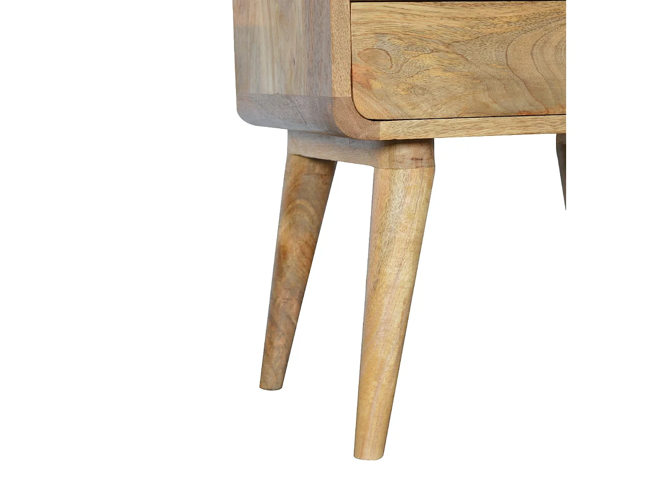 Gebogener Nachttisch aus Eiche - Stil