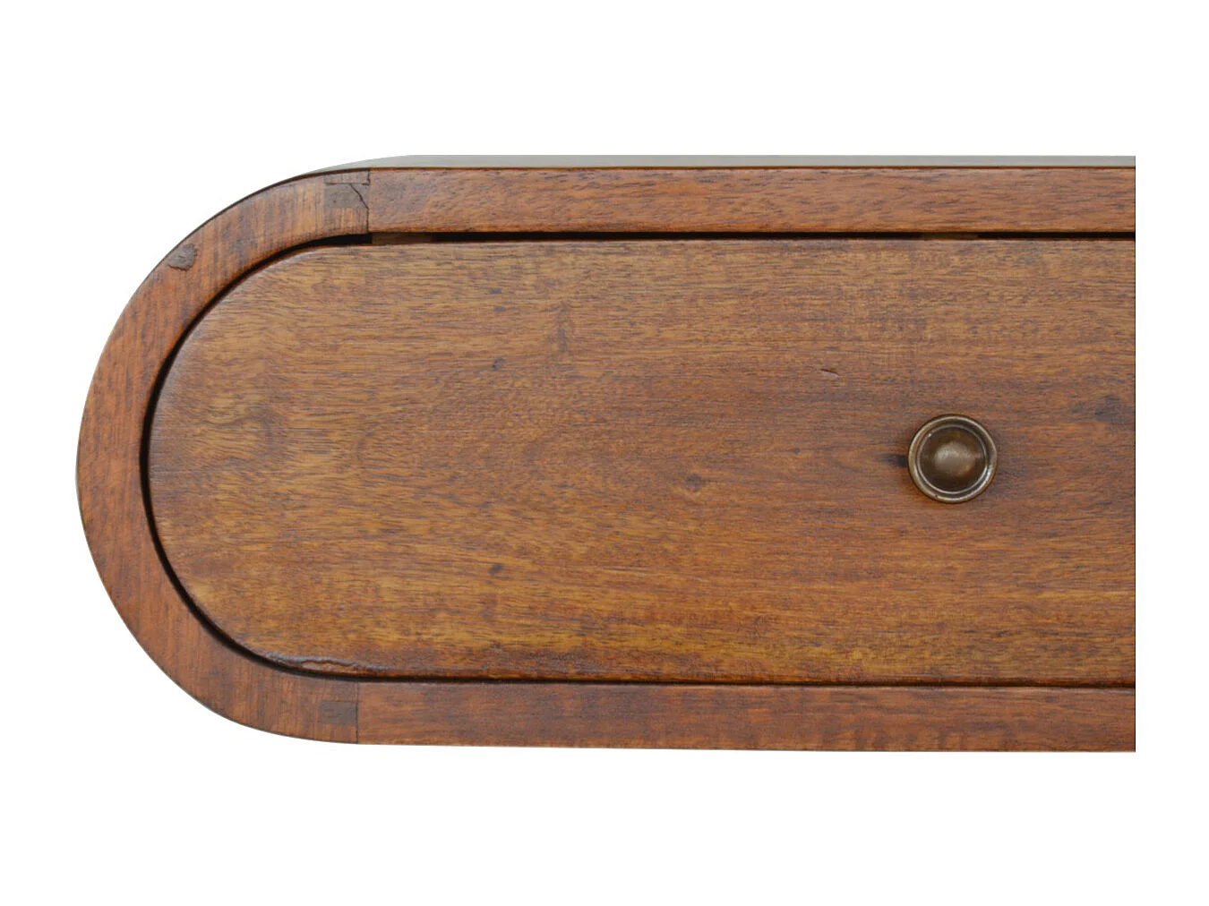 Artisan Furniture Wisząca okrągła orzechowa szafka nocna, sypialnia