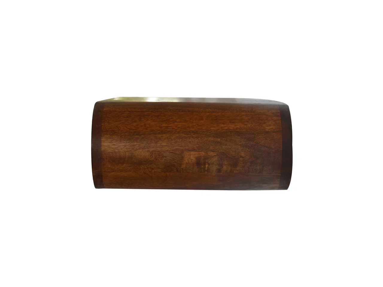 Runder Wandnachttisch von Artisan Furniture aus Massivholz mit Kastanien-Finish, 1 Schublade, braun.