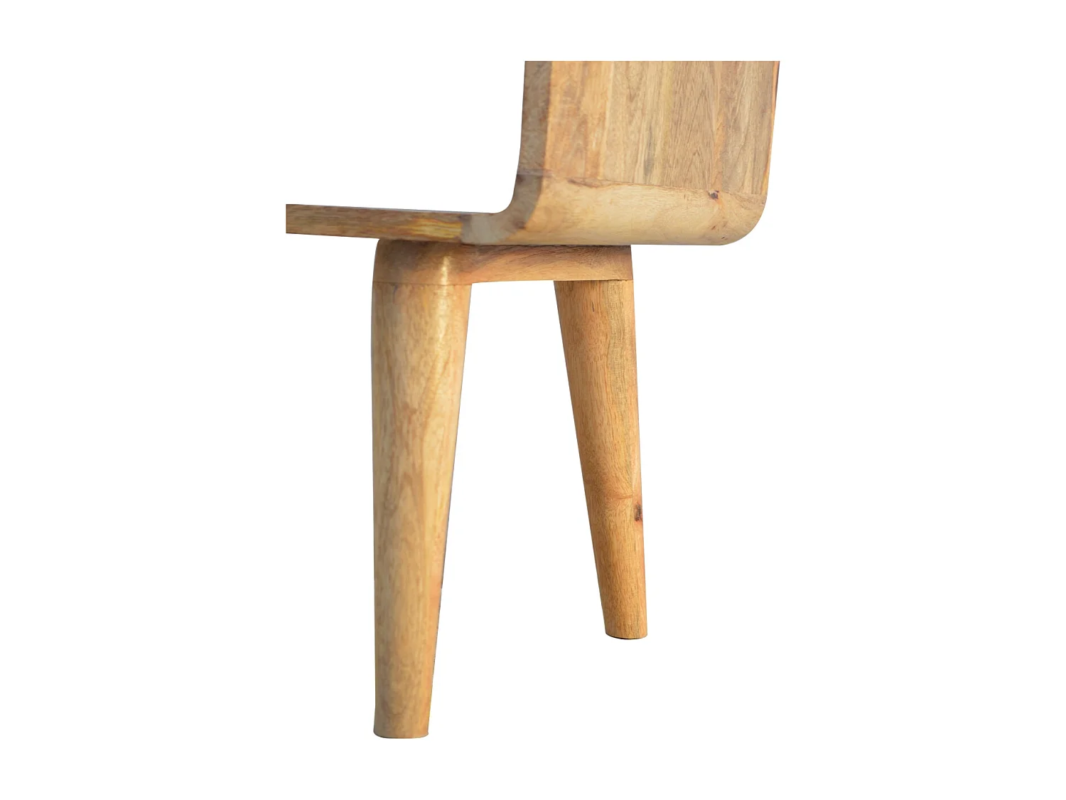 Artisan Furniture Dębowa zakrzywiona otwarta szafka nocna, sypialnia