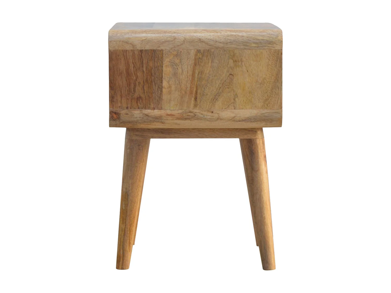 Artisan Furniture Dębowa zakrzywiona otwarta szafka nocna, sypialnia