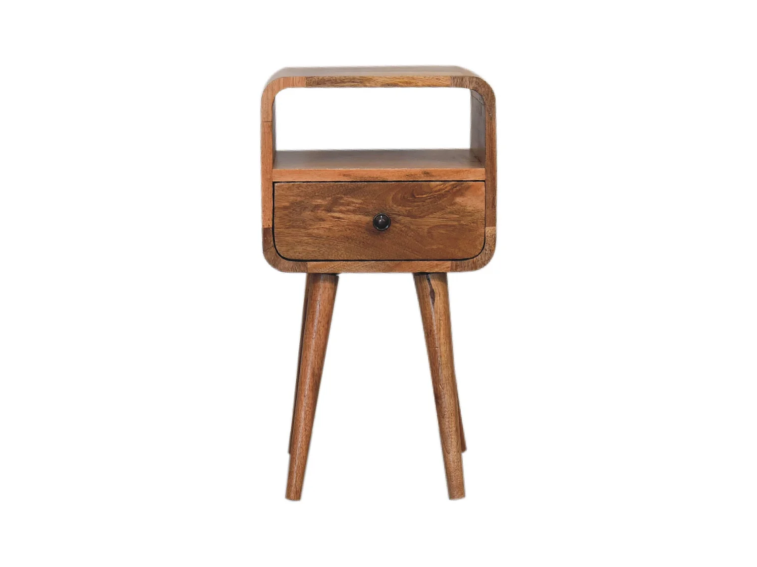 Table de chevet ouverte en chêne courbé mini."