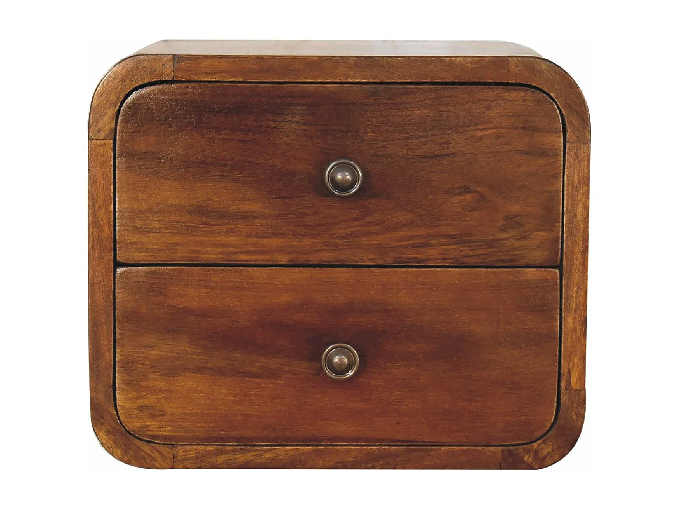 Table de chevet mini en châtaignier suspendue.