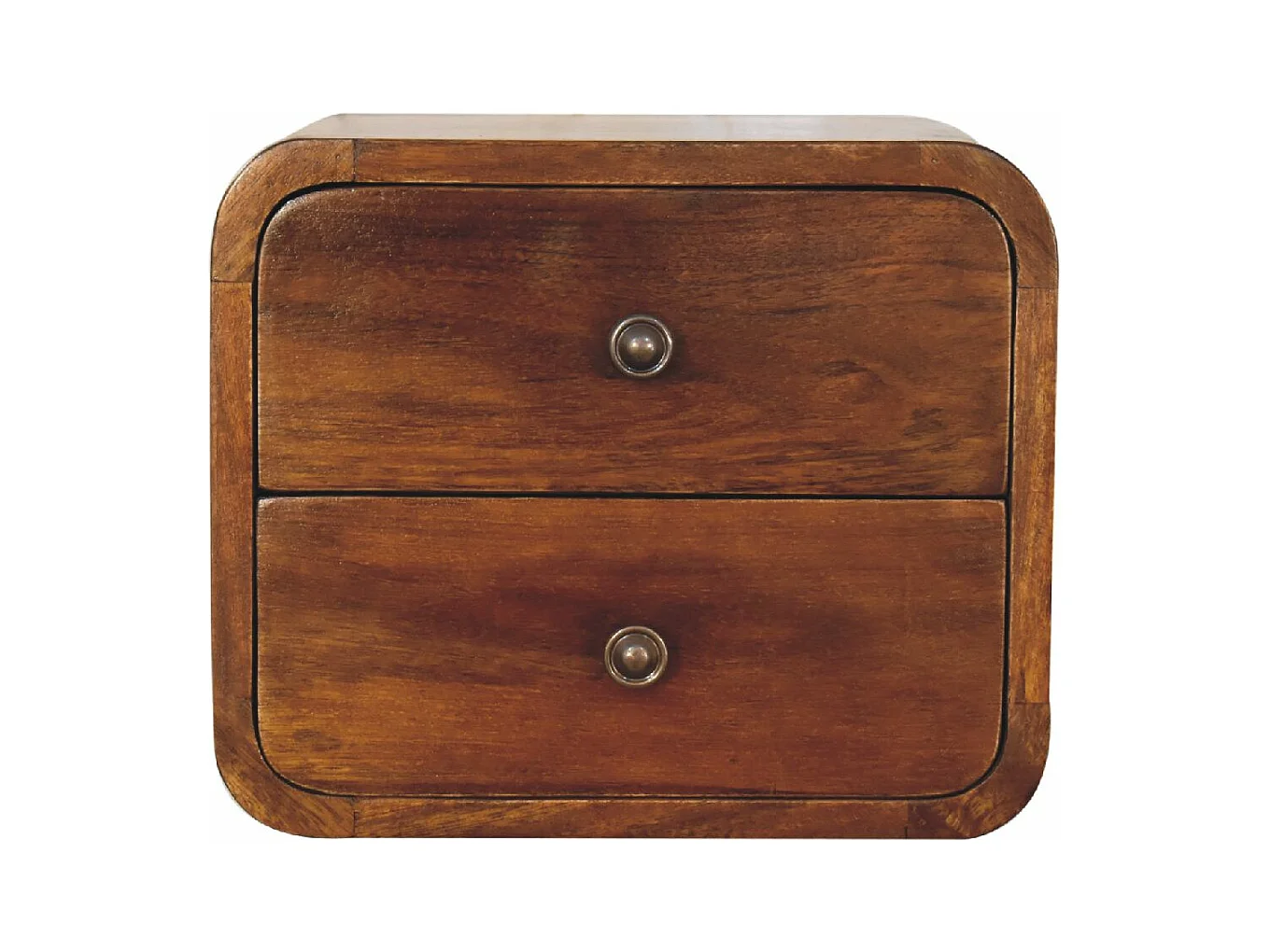 Table de chevet mini en châtaignier suspendue.
