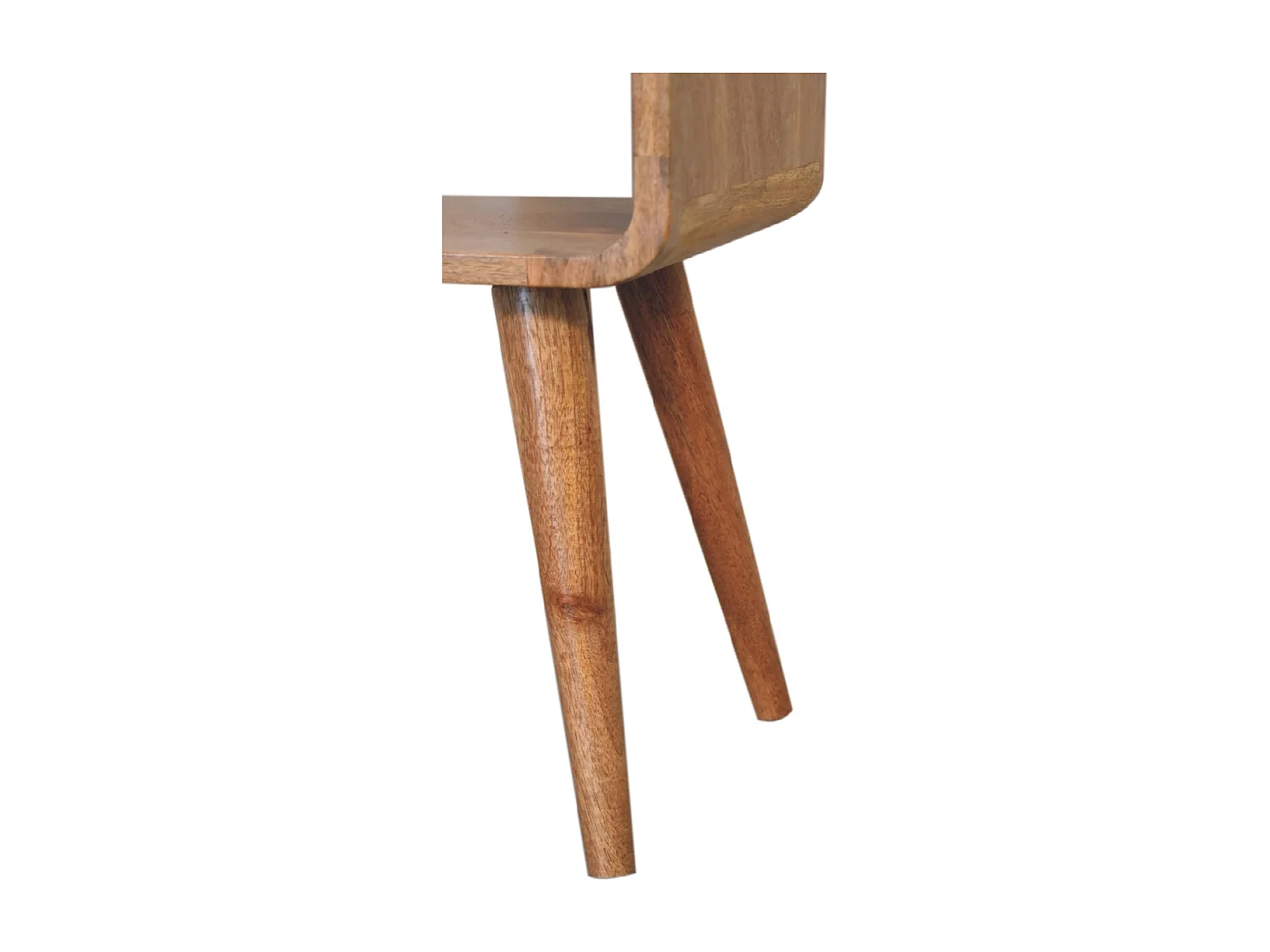 Artisan Furniture Orzechowa mini zakrzywiona szafka nocna, sypialnia