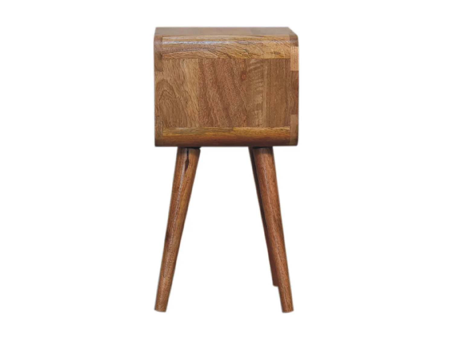 Artisan Furniture Orzechowa mini zakrzywiona szafka nocna, sypialnia