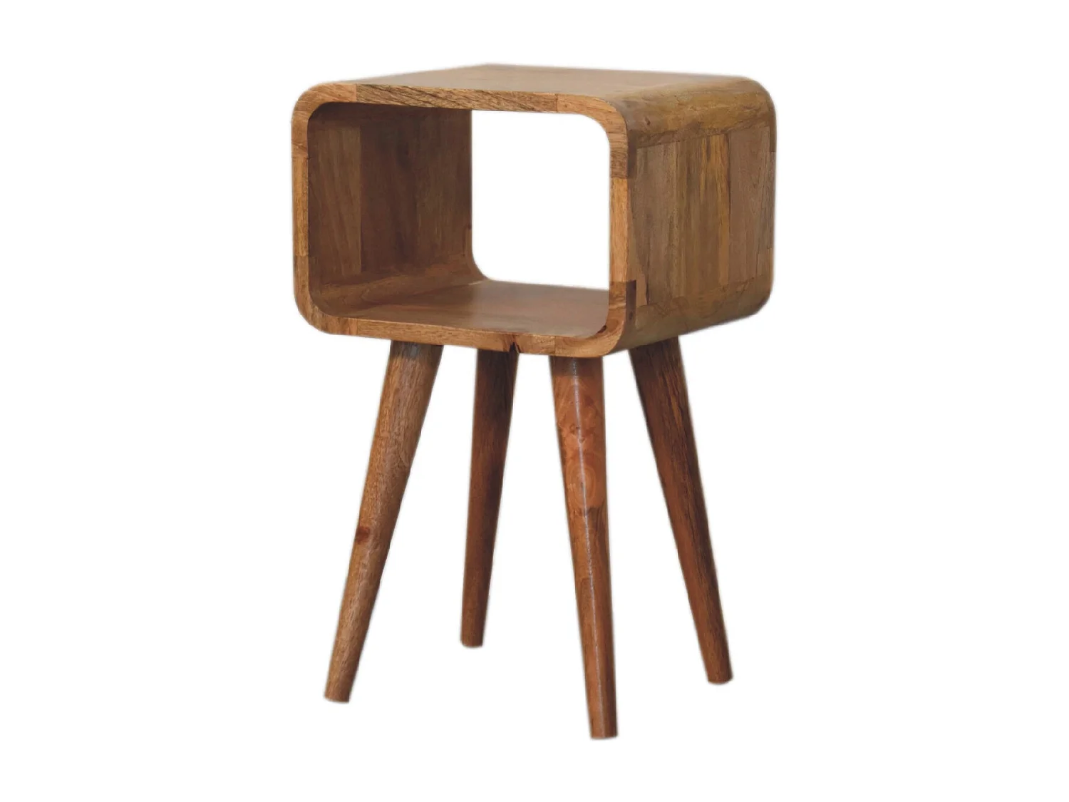 Table de chevet ouverte mini courbée.