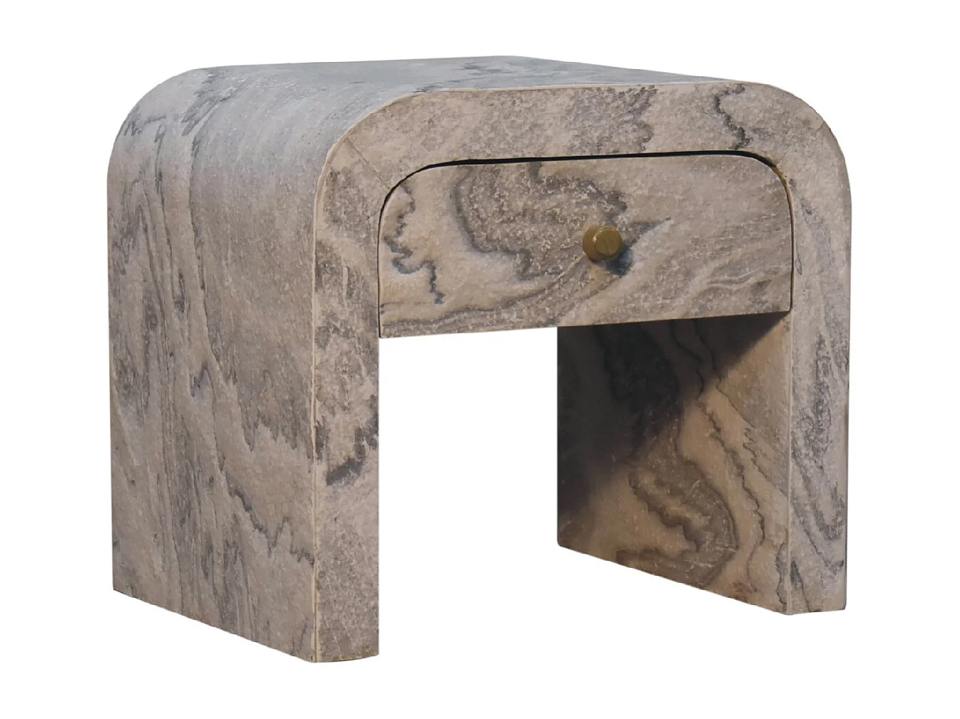 Artisan Furniture Nowoczesna drewniana szafka nocna z 1 szufladą, sypialnia