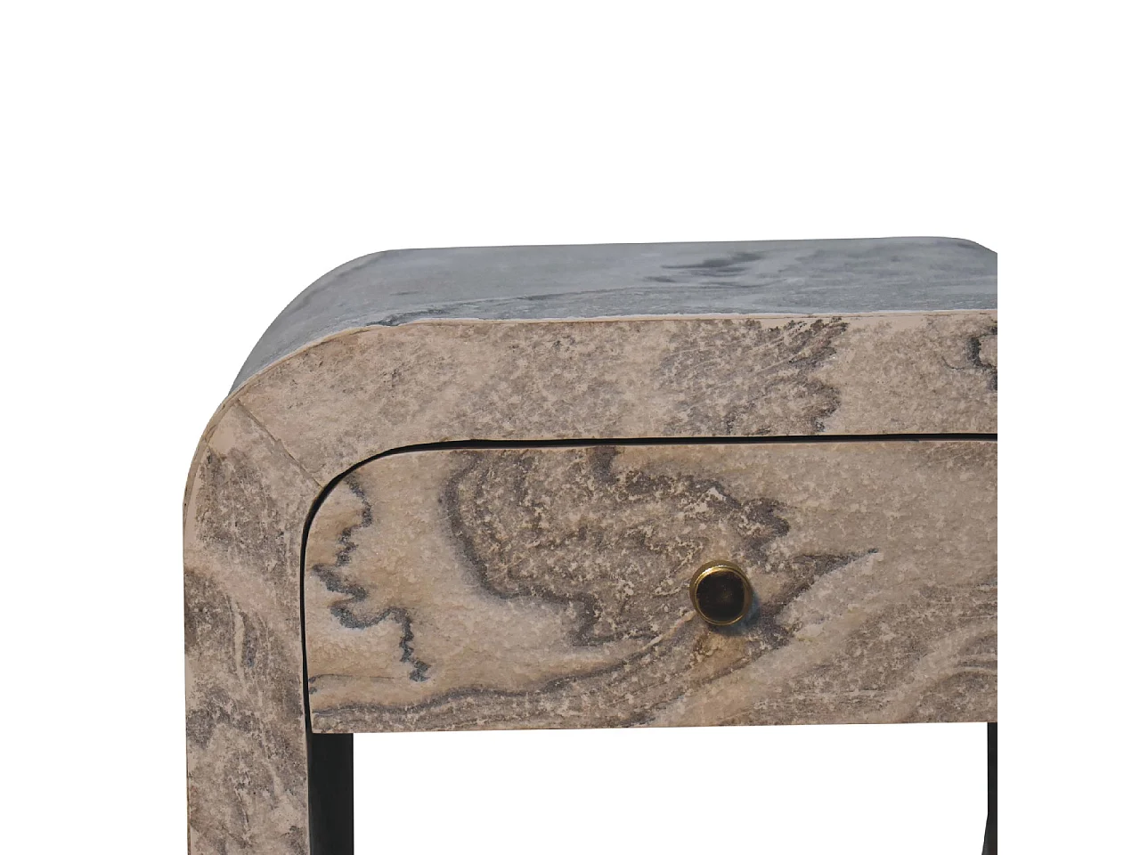 Artisan Furniture Nowoczesna drewniana szafka nocna z 1 szufladą, sypialnia