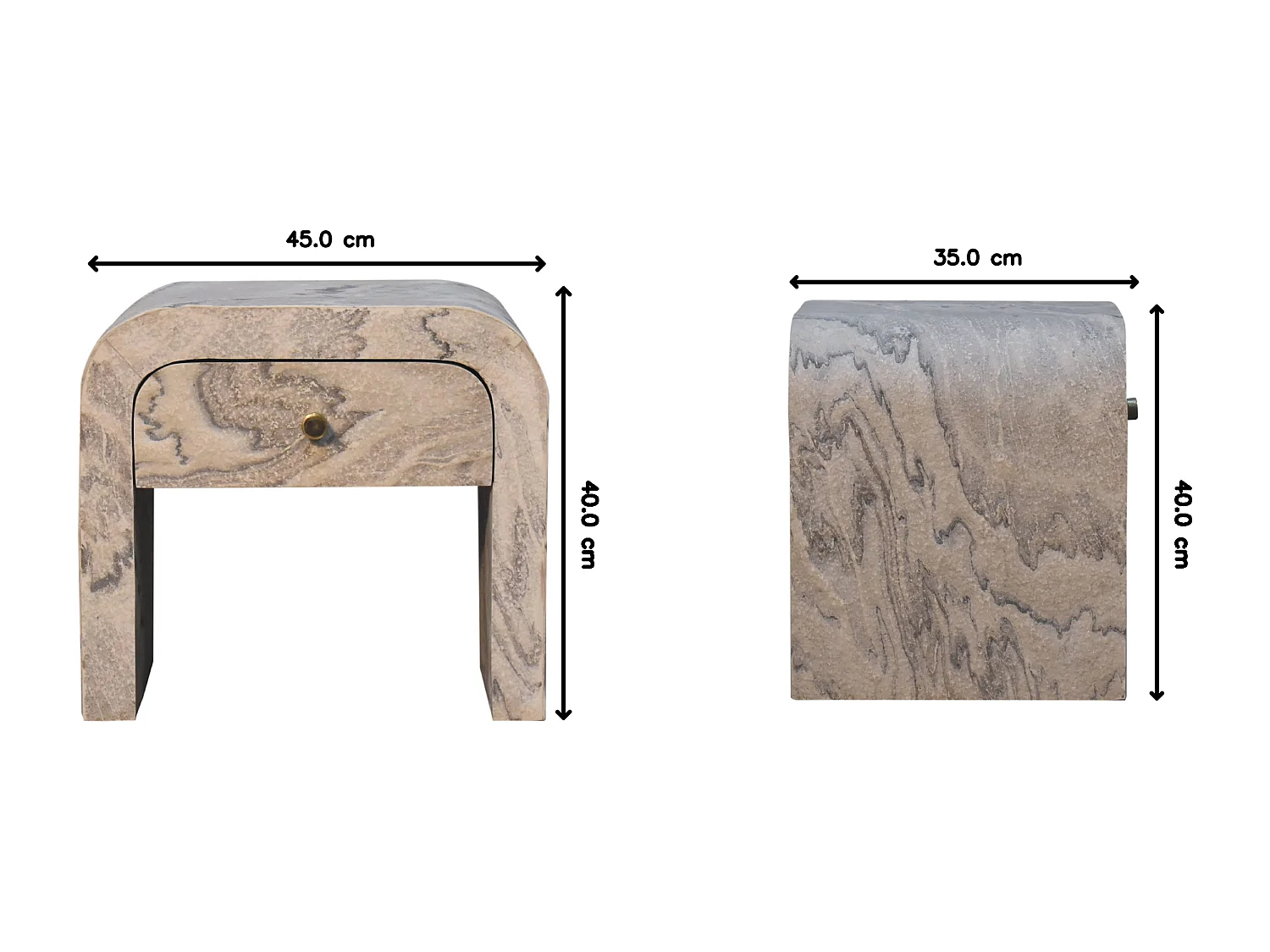 Artisan Furniture Solid Wood Table de chevet Nouveau