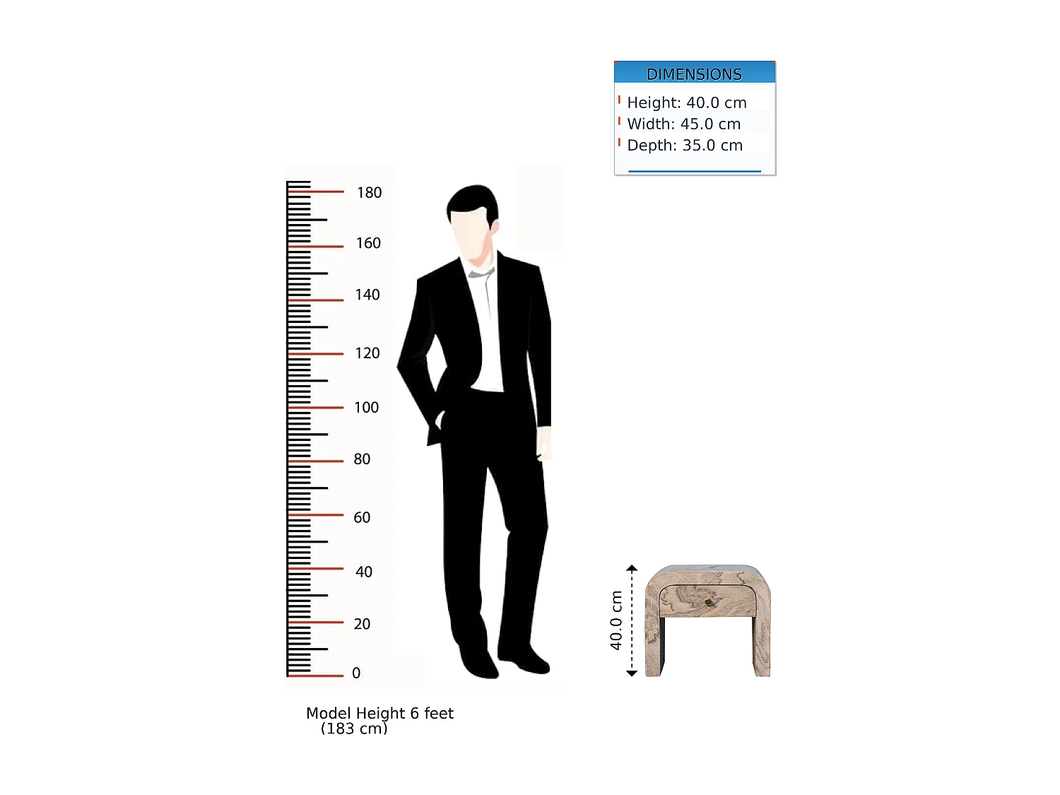 Artisan Furniture Solid Wood Table de chevet Nouveau