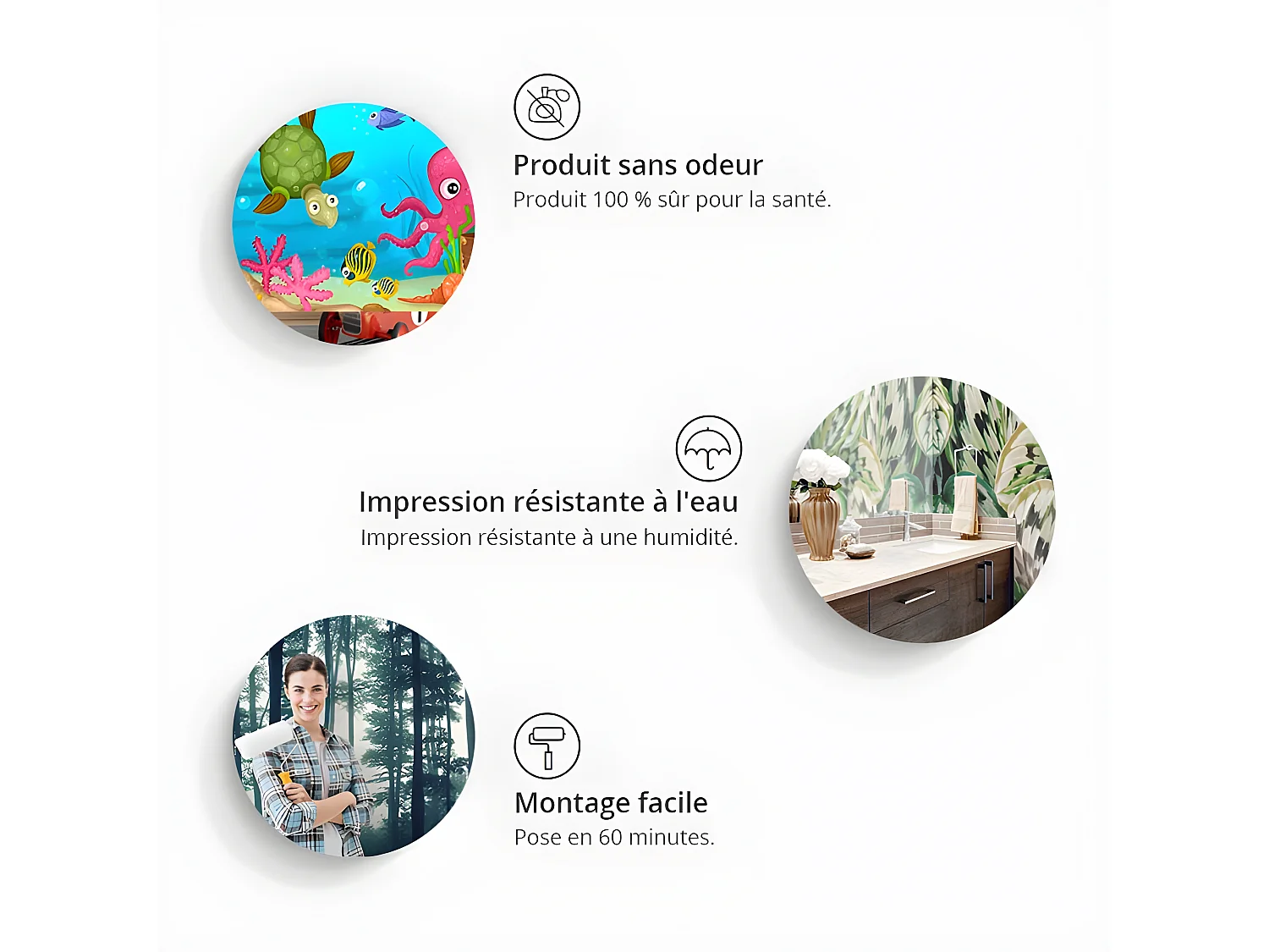 Papier peint intissé Fleurs Gentle Symphony 400x280 cm