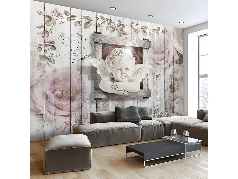 Papier peint intissé Vintage et Retro Sweet little Angel 300x210 cm