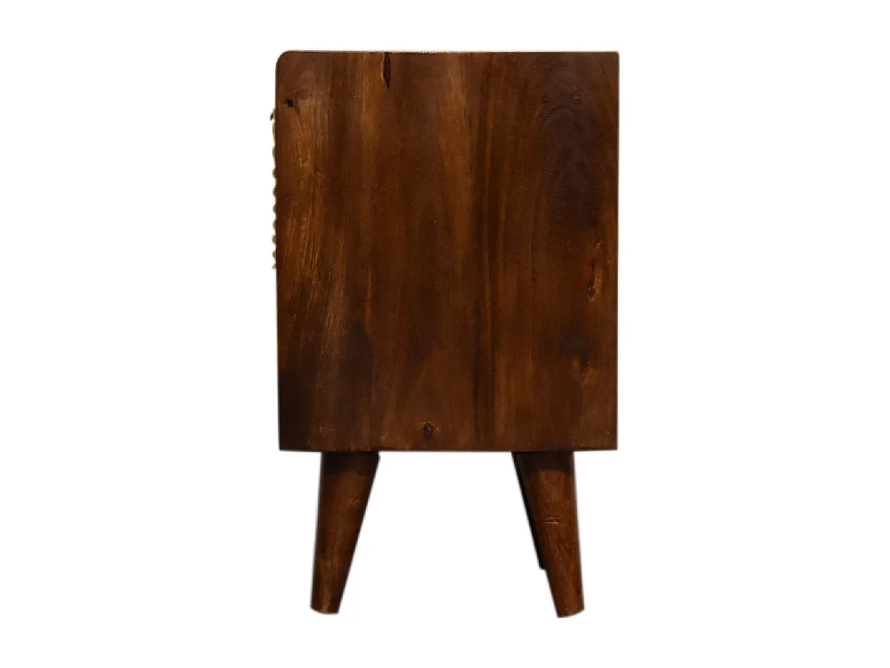 Artisan Furniture Mini Manila Gold Nachttisch aus Massivholz, 1 Schublade, braun
