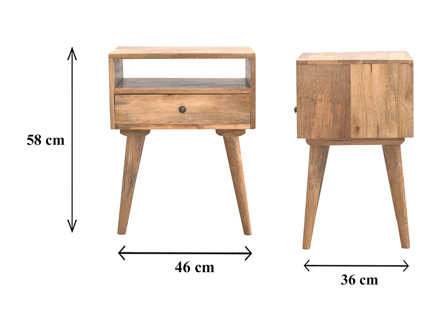 Nachttisch aus Massivholz