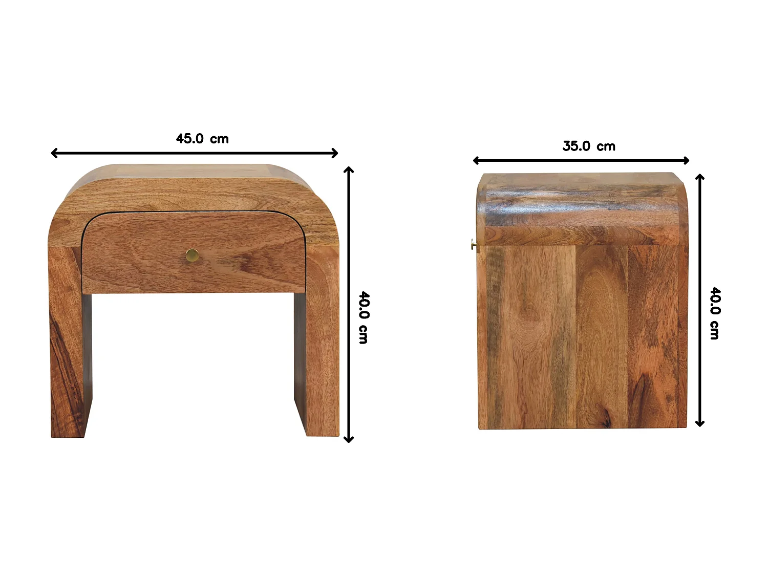 Nachttisch Darcy von Artisan Furniture, 1 Schublade, hellbraun