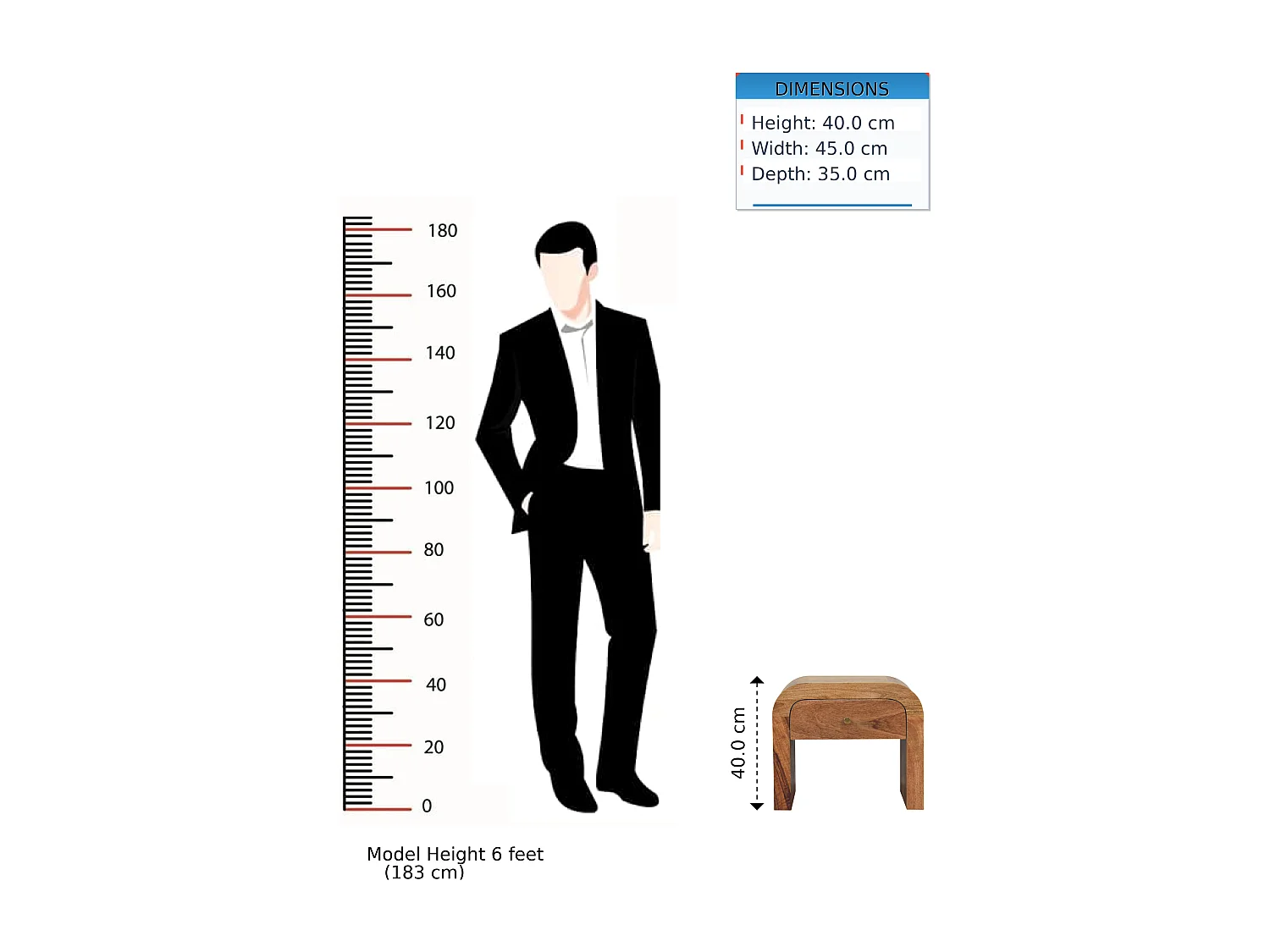 Nachttisch Darcy von Artisan Furniture, 1 Schublade, hellbraun