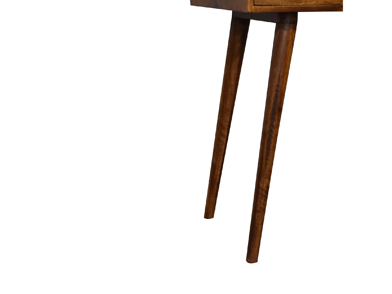 Artisan Furniture Solid Wood Chestnut Foldable Mirror Table, 2 Drawers, Brown