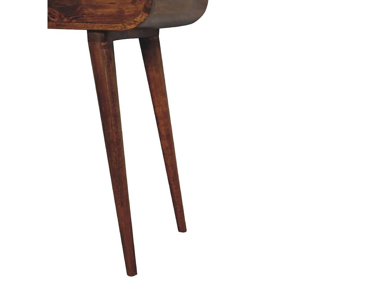 Mini Coiffeuse Pliable Ronde en Châtaignier